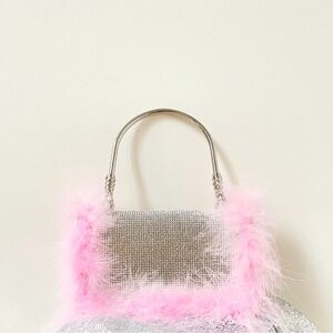 Sold Out ♡ Rhinestone Faux Fur Mini Purse